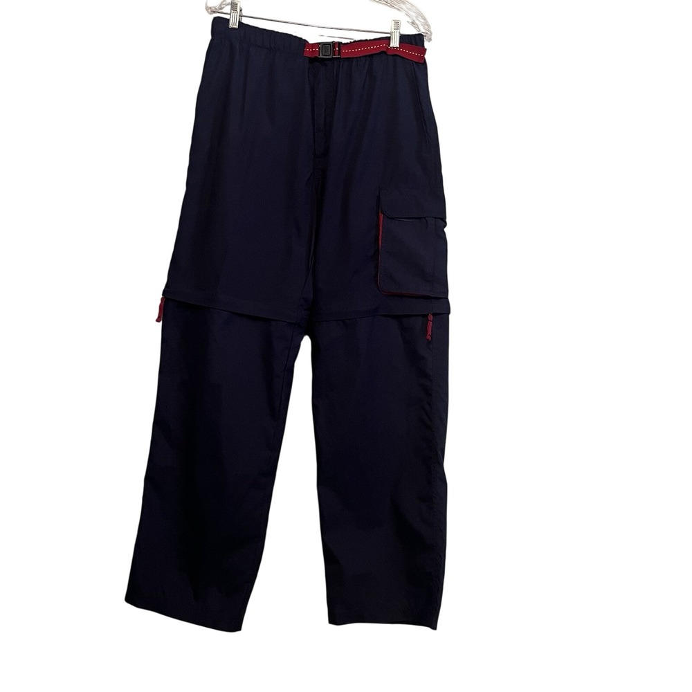 Gap Factory Convertible Cargo Pants Mens Navy Blue Zip Off Hiking Large